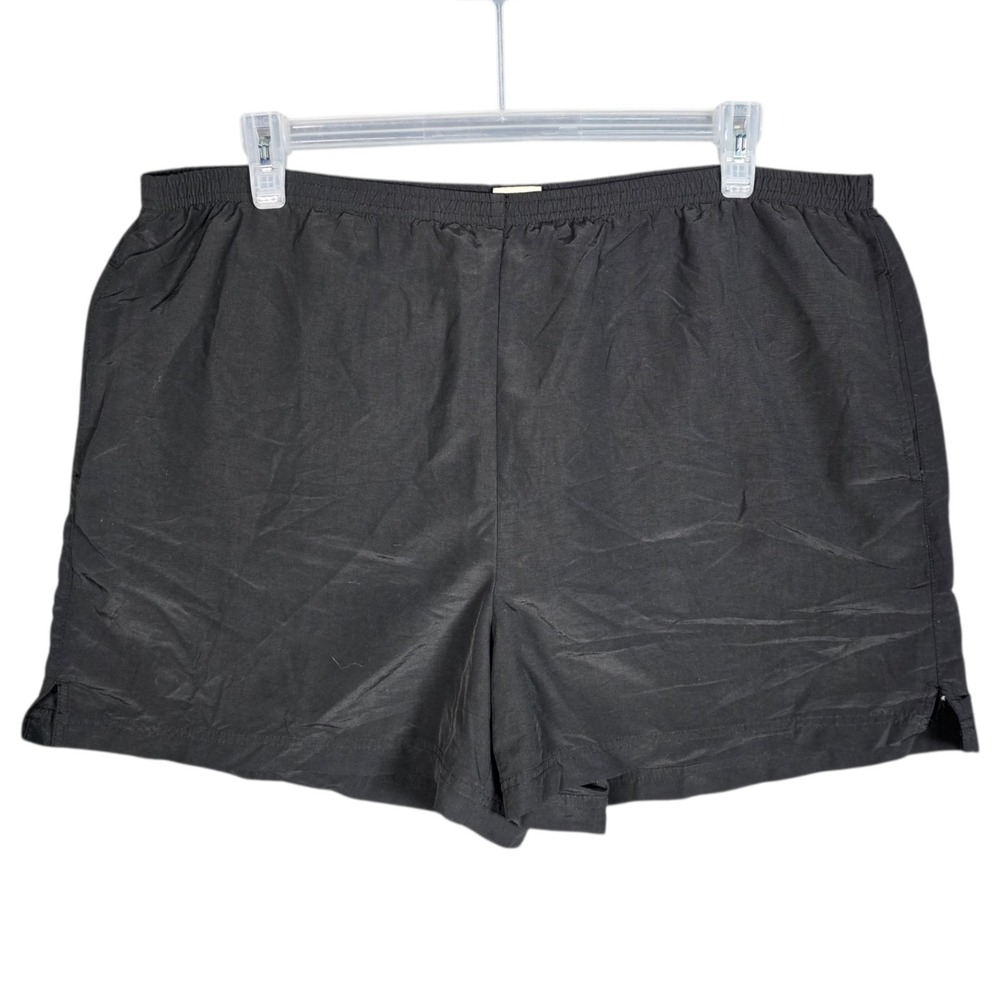 LL Bean Shorts Mens XL Supplex Nylon Multi Sport 4" Heritage Active Black 274636